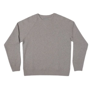 Organic Basics Bavlnený sveter Organic Basics Organic Cotton Mid-Weight Sweat - šedá melanž - L