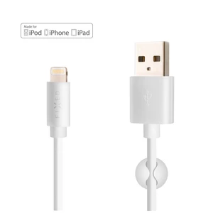 Datový a nabíjecí kabel FIXED s konektorem Lightning, 2,4A, White