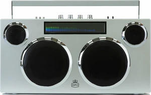 GPO Retro Manhattan - Boombox Stereo Kolumny przenośne Silver