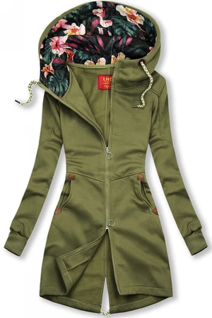 Kapuzenjacke mit 2-Wege-Reißverschluss khaki