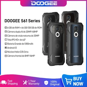 World Premiere DOOGEE S61 Series Rugged Phone 6.0" Multiple Back Case Design IP68/IP69K Night Vision Camera NFC Android 12 Phone