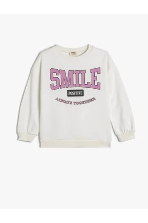 Koton Girl Sweatshirt Ecru