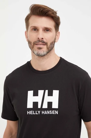 Tričko Helly Hansen HH LOGO T-SHIRT pánske, biela farba, s nášivkou, 33979