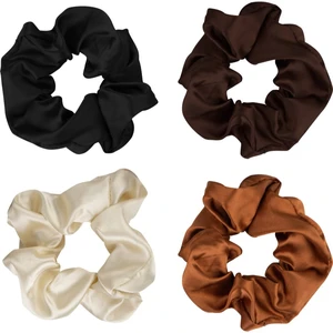 Brushworks Satin Scrunchies Natural gumičky do vlasů