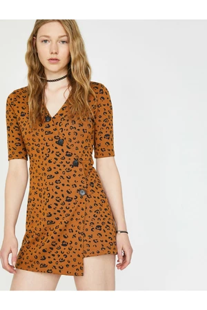 Koton Women's Leopard Patterned Jumpsuit