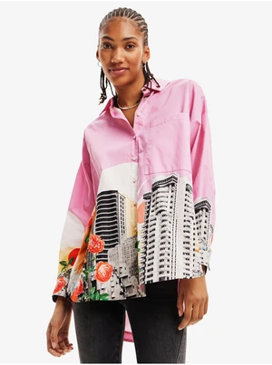 Pink Desigual Bolonia Womens Patterned Shirt - Women