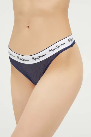 Tanga Pepe Jeans Mesh tmavomodrá barva