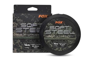 Fox vlasec soft steel fleck camo mono 1000 m - průměr 0,30 mm nosnost 6,4 kg