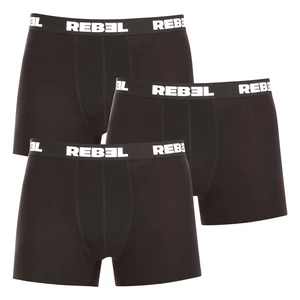 Set of three men's boxer shorts in black Nedeto Rebel