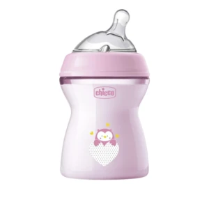 Chicco Láhev kojenecká Natural Feeling, dívka, 2m+, 250 ml