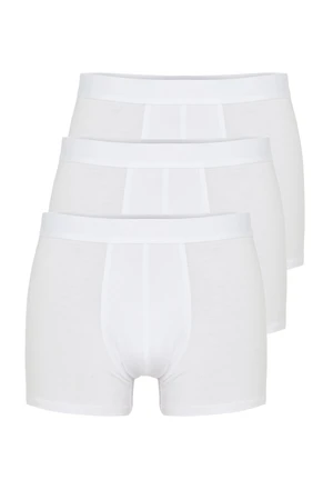 Trendyol White Premium Bamboo Blend 3-Pack Basic Boxer