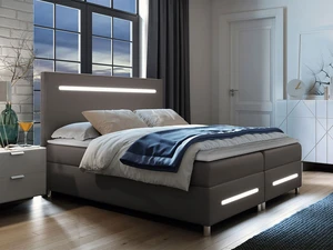 Moderní boxspring Torro 180x200, šedá eko kůže Soft