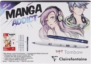 Clairefontaine Manga Addict Set Vázlattömb A5 100 g