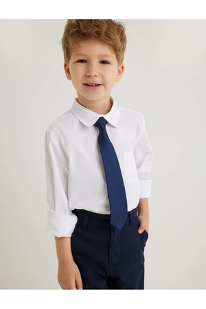 Koton School Shirt Tie Detail Classic Collar Long Sleeve