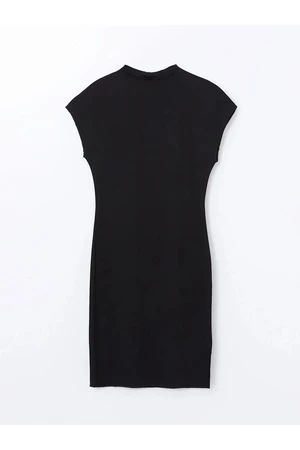 LC Waikiki LCW Vision New Black Stand Collar Women's Dress