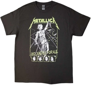 Metallica T-Shirt Justice Faces Unisex Charcoal Grey XL