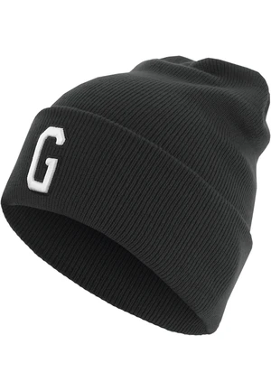 Knitted hat with letter cuff G