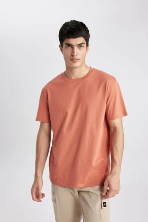 DEFACTO New Regular Fit Crew Neck Short Sleeve 100% Cotton Basic T-Shirt