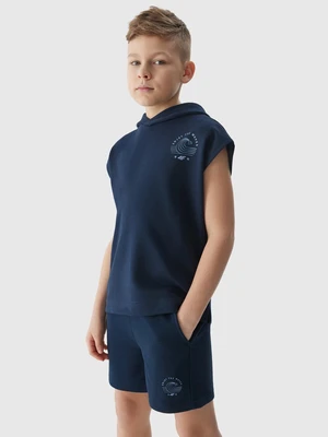 Boys' 4F Hooded Sweatshirt - Dark Blue