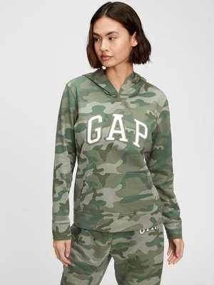 Green women's sweatshirt GAP Logo hoodie