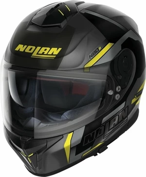 Nolan N80-8 Wanted N-Com Flat Lava Grey Black/Yellow XL Casque