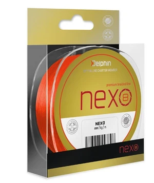 Delphin splietaná šnúra nexo 8 fluo oranžová - 0,12 mm 16,5 lb 300 m