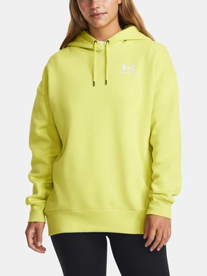 Under Armour Mikina Essential Flc OS Hoodie-YLW - Dámské