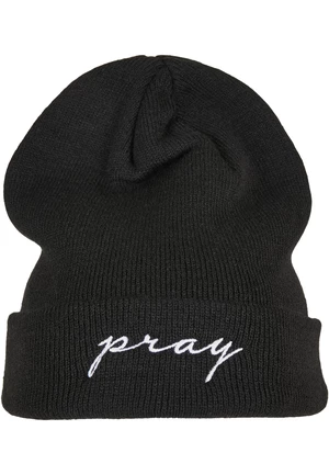 Pray Embroidery Beanie Black/White