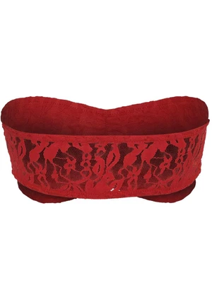 Women's Bandeau Lace Red