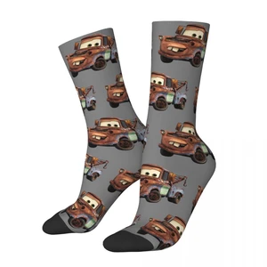 Crazy Men's Socks Cartoon Two Mater Car Accessories Cute High Quality Socks All Seasons Gifts