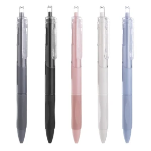 5Pcs Refillable Gel Pens Retractable Gel Pen Non-Slip Grip Refillable for Office