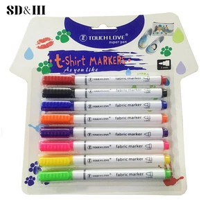 8 Pcs Textile Marker Fabric Paint Pen Diy Crafts T-shirt Pigment Painting Pen