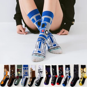 Star Wars Movie socks Master Yoda R2-D2 Cosplay Socks Wookiee Jedi Knight Novelty Men's Women's Socks Spring Autumn Winter