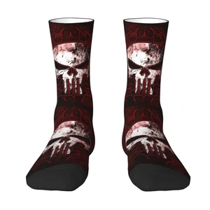 Vintage Skull Punishers Skeleton Men Women Crew Socks Unisex Kawaii 3D Print Dress Socks