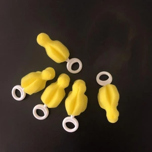 5 pc Cleaning Yellow Sponge Babies Teat Pacifier Cleaner Baby Nipple Brush Feeding Bottle Brushes 360 Degree Rotating