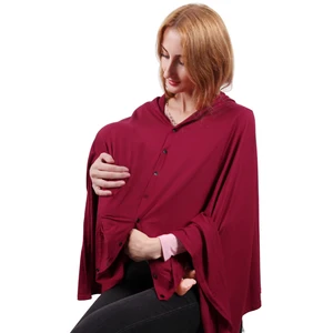 Mother Nursing Covers Soft Long Nursing Scarf Solid Modal Snap Button Baby Stroller Cover Multifunctional