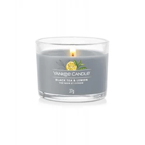 Yankee Candle Votivní svíčka ve skle Black Tea & Lemon 37 g