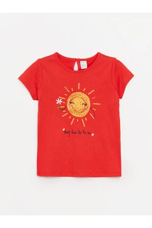 LC Waikiki Crew Neck Printed Baby Girl T-Shirt