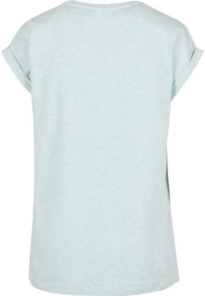 Women's T-shirt Melange Extended Shoulder Tee aqua melange