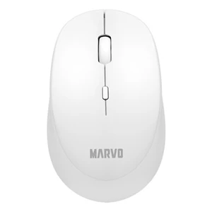 Marvo Myš WM103WH, 1600DPI, 2.4 [GHz], optika, 4tl., bezdrátová, bílá, 1 ks AA, kancelářská, tichá