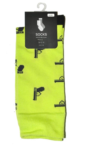 Socks Bratex 424 Classic Men Valentine's Day 39-46 green fluo kl-83