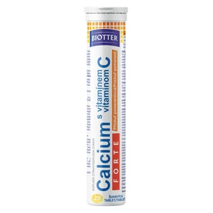 BIOTTER Calcium FORTE s vitamínem C pomeranč tablety 20 ks