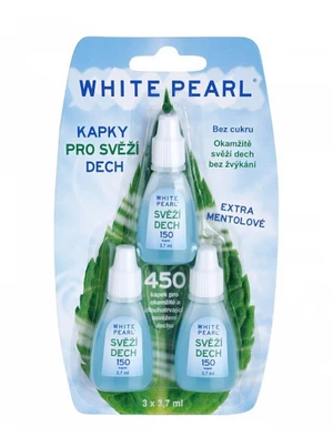 WHITE PEARL Kapky pro svěží dech 3 x 3.7 ml