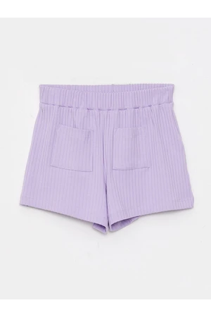 LC Waikiki Basic Girls' Shorts with Elastic Waist.