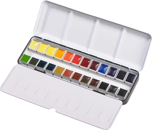 Blockx Watercolour Metal Box Watercolour Pan Mezcla 24 pcs