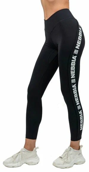 Nebbia High Waisted Side Stripe Leggings Iconic Black M Fitness pantaloni