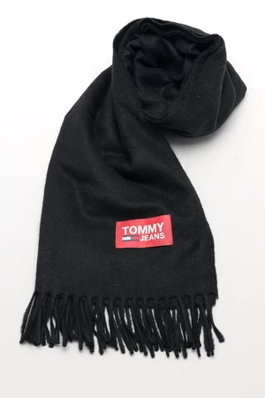 Tommy Jeans Šál - TJM WOVEN FLAG SCARF čierny