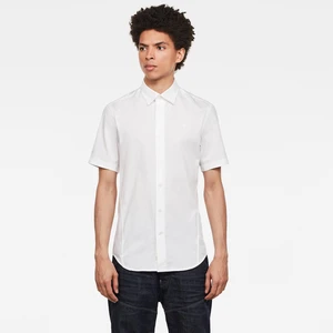 G-STAR Košeľa - Dressed super slim shirt ss biela