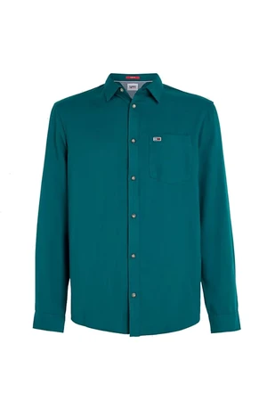 Tommy Jeans Shirt - TJM SOLID FLANNEL SH green