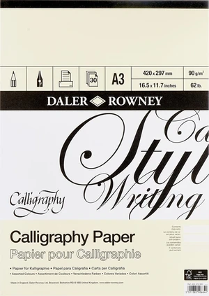 Daler Rowney Calligraphy Drawing Paper A3 90 g Skicář